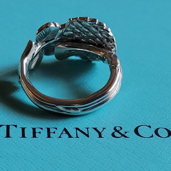 1885 Tiffany & Company Clover Spoon Ring 59 - Picture 7 of 16